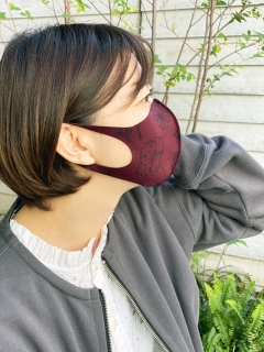 ハク(H.A.K)の【洗えるマスク】ボタニカルプリント&ロゴ立体マスク2枚セット その他ファッション雑貨