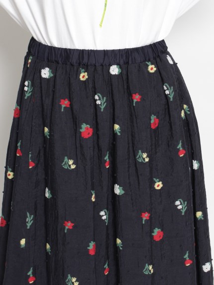 スモールフラワーパピリオカットジャカードギャザースカート（スカート/ロングスカート）の詳細画像