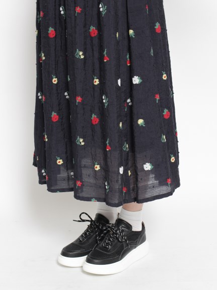 スモールフラワーパピリオカットジャカードギャザースカート（スカート/ロングスカート）の詳細画像