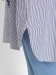 アシンメトリーフリル ストライプロングシャツ（トップス/シャツ）のサムネイル画像