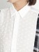 レーヨンナイロンソフトローンドットレース×シャーリングチェックロングシャツ（トップス/シャツ）のサムネイル画像