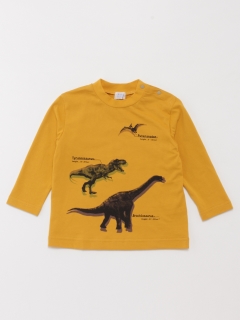 ハッカベビー(hakka baby)の[ベビー]恐竜プリント長袖Tシャツ トップス(ベビー)