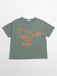 ハッカキッズ(hakka kids)の恐竜プリントリラックスTシャツ Ｔシャツ