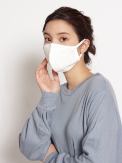 ケイハヤマプリュス(KEI Hayama PLUS)の【洗えるマスク】ボタニカルレース立体マスク その他ファッション雑貨