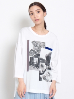 ケイハヤマプリュス(KEI Hayama PLUS)のトルファンゴールド フォトコラージュプリントTシャツ Ｔシャツ