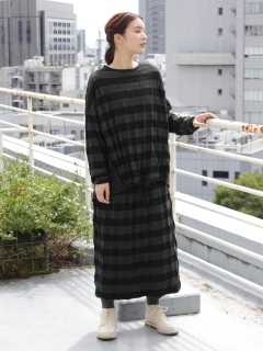 ケイハヤマプリュス(KEI Hayama PLUS)のリンクスボーダードットジャカードスカート(裏地付き) ロングスカート