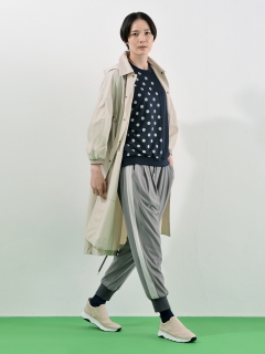 ケイハヤマプリュス(KEI Hayama PLUS)のハイフレックスプレーンストレッチ サイドライン裾リブパンツ ロングパンツ