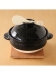 黒釉土鍋 三合炊き 鍋敷き・しゃもじ付き（【Madu】キッチン/土鍋・鍋小物）のサムネイル画像