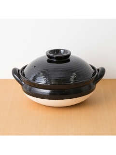 マディ(Madu)のヘルシー蒸し鍋 黒 大（3～5人用） 土鍋・鍋小物