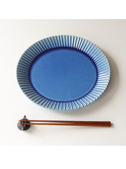マディ(Madu)のアルル プレートＬ ブルー プレート・皿