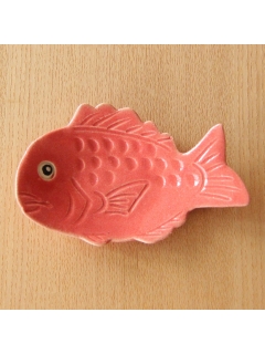 マディ(Madu)の鯛 小皿 赤 プレート・皿