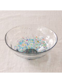 マディ(Madu)のまつり金彩　ガラス碗　青 ガラス食器・グラス