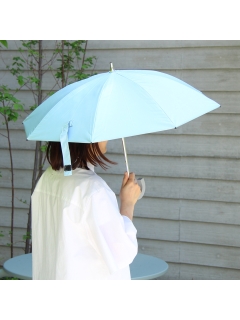 マディ(Madu)の【オンライン限定】　「-0＆」ショートスライド晴雨兼用日傘　サックス 傘