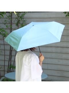 マディ(Madu)の【オンライン限定】　「-0＆」軽量スリム折りたたみ晴雨兼用日傘　サックス 傘