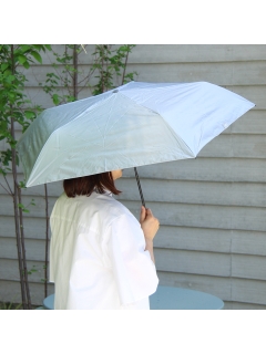 マディ(Madu)の【オンライン限定】　「-0＆」軽量スリム折りたたみ晴雨兼用日傘　ライトグレー 傘
