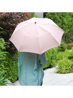 マディ(Madu)のリネン　折畳日傘　ピンク 傘