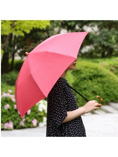 マディ(Madu)のムジリネン　折畳日傘　ピンク 傘