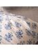 キルトクッションカバー　45×45　オリエンタルフラワー＆小花　ブルー（【Madu】ファブリック/クッションカバー・スリッパ）のサムネイル画像