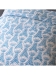 キルトクッションカバー　45×45　ボタニカルフラワー＆更紗　ブルー（【Madu】ファブリック/クッションカバー・スリッパ）のサムネイル画像
