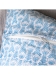 キルトクッションカバー　60×60　ボタニカルフラワー＆更紗　ブルー（【Madu】ファブリック/クッションカバー・スリッパ）のサムネイル画像