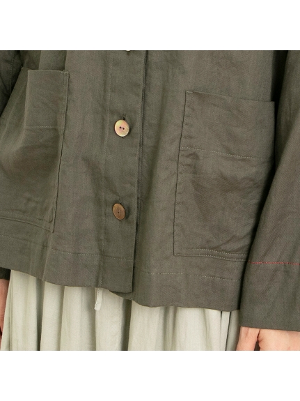 綿麻ビエラワッシャー　シャツジャケット（【Madu】ウェア＆グッズ/アウター・ジャケット）の詳細画像