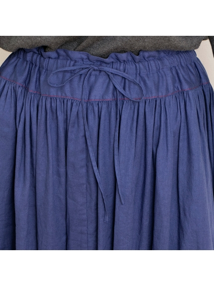綿麻ビエラワッシャー　ギャザースカート（【Madu】ウェア＆グッズ/スカート）の詳細画像