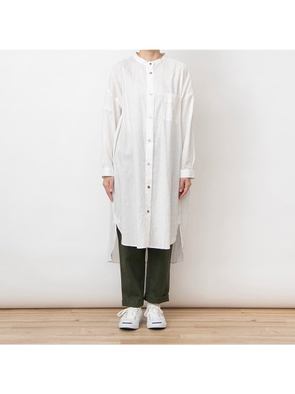 綿麻クロス　ロングシャツ（【Madu】ウェア＆グッズ/トップス）の詳細画像