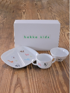 リボンハッカキッズ(Ribbon hakka kids)の[セット商品]強化磁器オリジナル食器3点セット 食器・カトラリー(ベビー)
