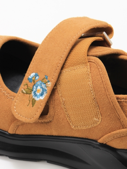 ワンポイントフラワー刺繍スウェードサンダルスニーカー（シューズ(靴)/サンダル）の詳細画像