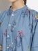 ライトオンスデニム ステッチ野花刺繍ワンピース(前開き)（ワンピース/シャツワンピース）のサムネイル画像