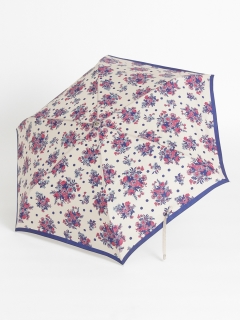 スーパーハッカ(SUPER HAKKA)のドットフラワーブーケプリント折り畳み傘(晴雨兼用) 傘