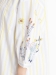 SUPER HAKKA×さわ「道草」刺繍 ストライプ/デニム ブラウス（トップス/ブラウス）のサムネイル画像